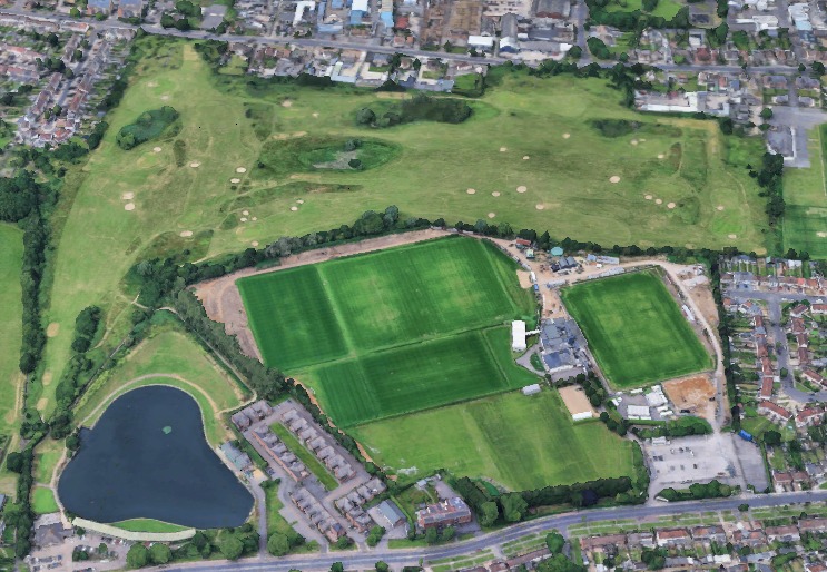 Aerial view of Crowlands Heath Golf Course (credit Google)