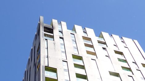 A top-floor flat at Arboretum Place in Barking caught fire yesterday (credit LFB)