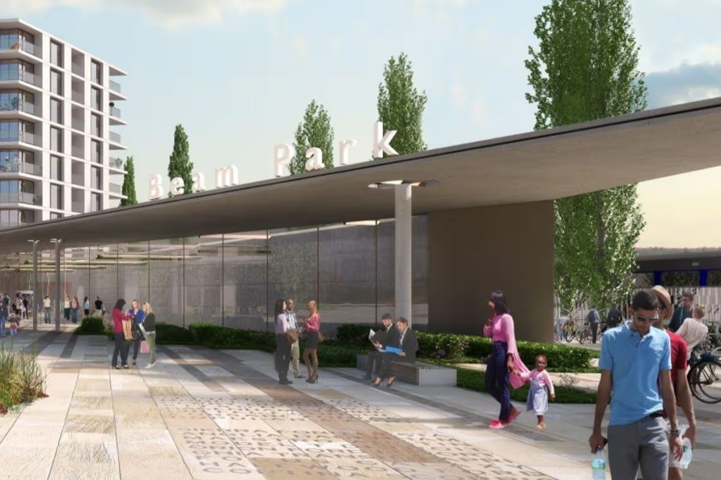 The design for the proposed Beam Park Station (credit Move)