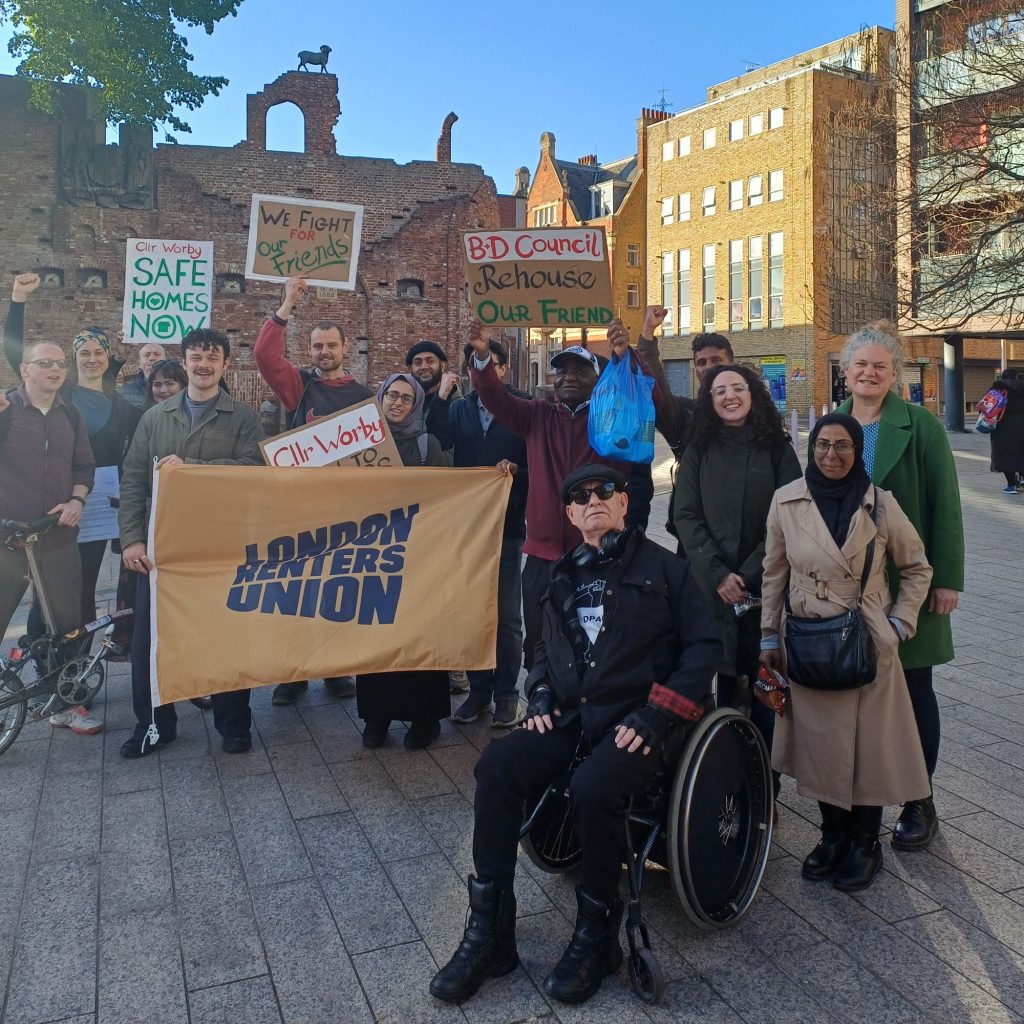 The London Renters Union protest in Barking last week (credit LRU)