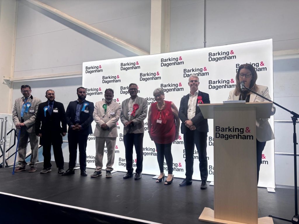 The Barking and Dagenham election count (credit Nick Clark-LDRS)