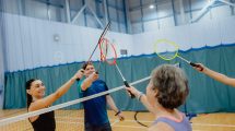 Badminton players
