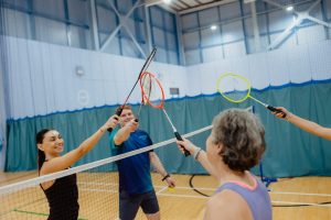 Badminton players