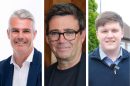 From left; Dominic Twomey, Andy Burnham, Ben Suter