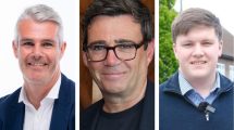 From left; Dominic Twomey, Andy Burnham, Ben Suter