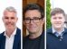 From left; Dominic Twomey, Andy Burnham, Ben Suter