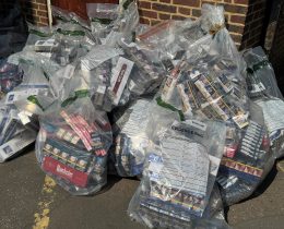 Illegal cigarettes discovered in a raid in Dagenham Heathway (credit Barking and Dagenham Council)