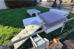 Mattresses and furniture dumped on the street