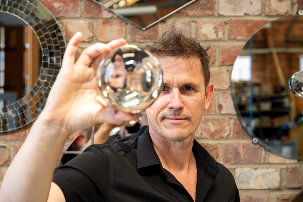 Luke Jerram in the studio (credit J. Lee)