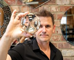 Luke Jerram in the studio (credit J. Lee)