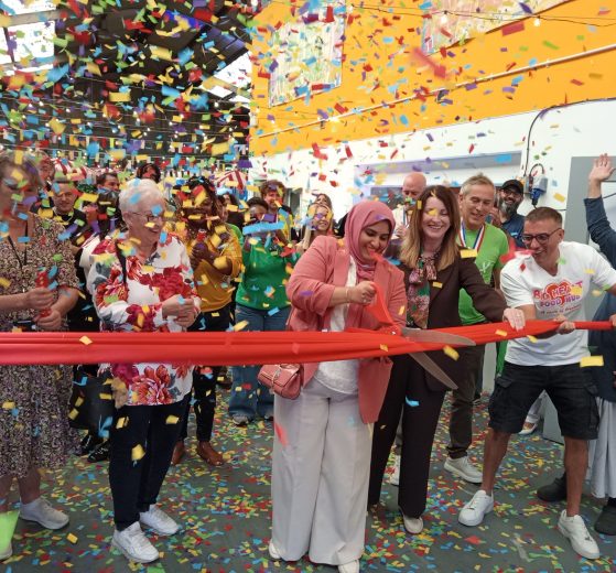 Deputy council leader Saima Ashraf cuts the ribbon on the Big Heart Food Hub