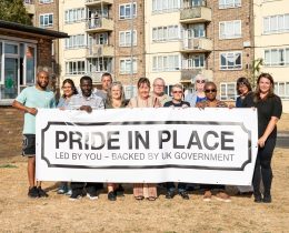 The Pride in Place board for Central Park and Frizlands Lane
