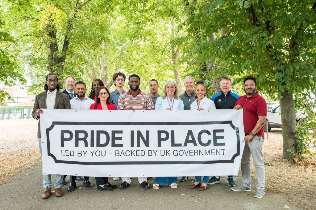 The Pride in Place board for Mayesbrook Park and Rippleside