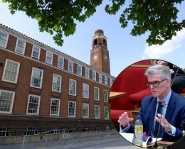 Barking Town Hall and (inset) auditor Guy Clifton
