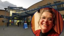Queen's Hospital and (inset) councillor Marion Hull